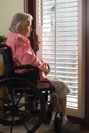 Elder Woman in Wheelchair