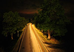 Highway at night