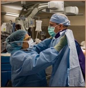 Doctors performing a surgery