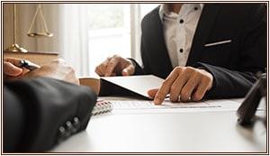 Lawyer helping client